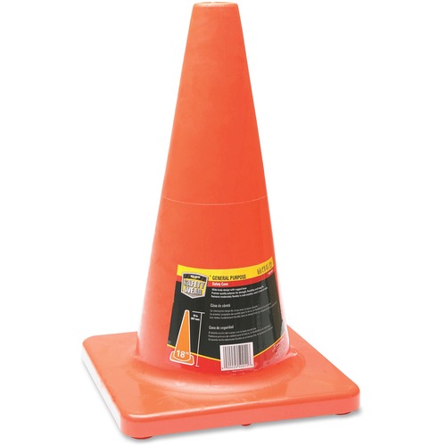 Honeywell  Traffic Cone, High-Density Base, 18", Orange