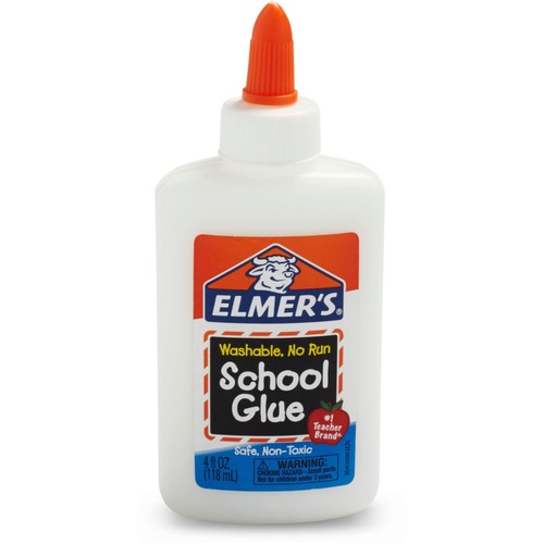 WASHABLE SCHOOL GLUE, 4 OZ, DRIES CLEAR