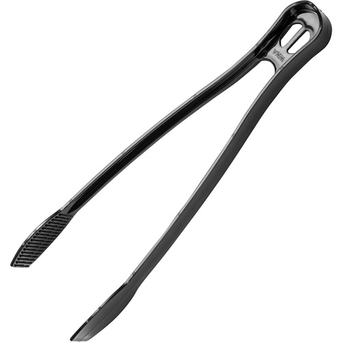 Plastic Tongs, 9 Inches, Black, 48/case