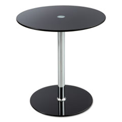 TABLE,GLASS ACCENT,BK