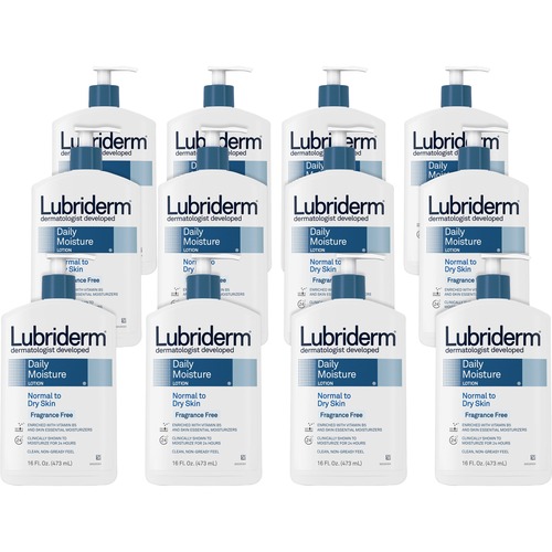 Johnson & Johnson  Moisturizing Lotion, Lubriderm, Daily, 16oz., 12/CT, White