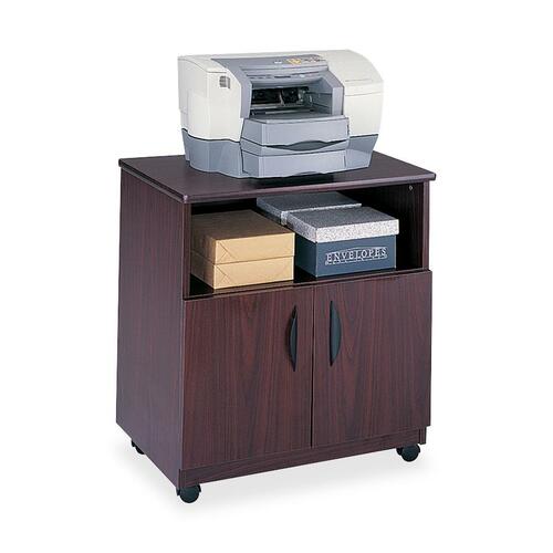 LAMINATE MACHINE STAND W/OPEN COMPARTMENT, 28W X 19.75D X 30.5H, MAHOGANY