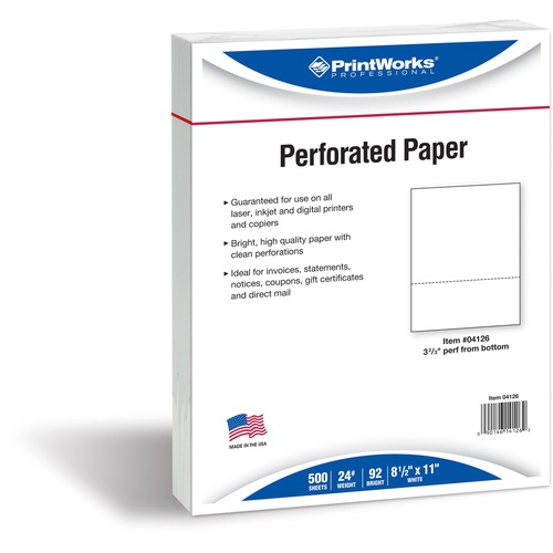 PAPER,3 PERFS,24LB,WH