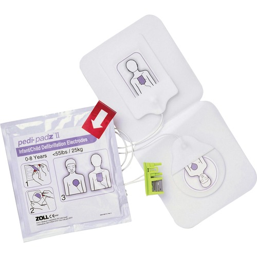 Pedi-Padz Ii Defibrillator Pads, Children Up To 8 Years Old, 2-Year Shelf Life