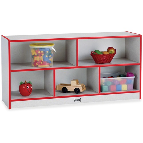 Jonti-Craft, Inc.  Mobile Storage Unit,Toddler,24-1/2"x48"x15",Red