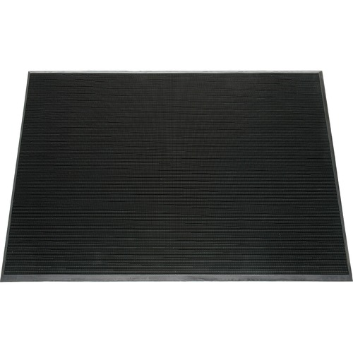 7220015826248, SKILCRAFT 3-MAT ENTRY SYSTEM SCRAPER MAT, 36 X 72, BLACK