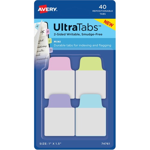 TAB,POLY,PSTL,40/PK,AST
