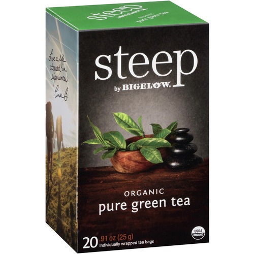 Steep Tea, Pure Green, 0.91 Oz Tea Bag, 20/box