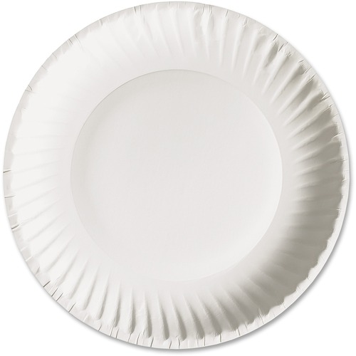 Ajm Packaging Corporation  Paper Plates, Uncoated, 6" Plate, 1000/CT, White