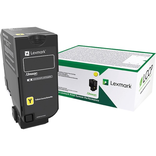 Lexmark 74C0HYG (TAA Compliant Version of 74C1HY0) Yellow OEM High Yield Toner Cartridge