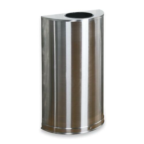 Rubbermaid Commercial Products  Half Round Receptacles,7"D,12 Gallon,18"x9"x32",STST