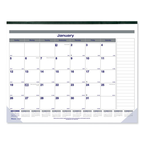 DESK PAD,MONTHLY,WH