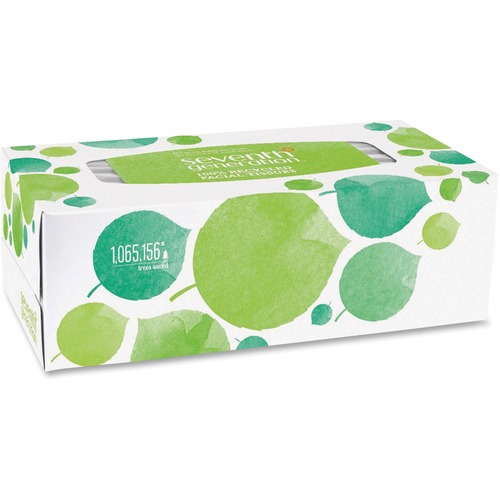 Seventh Generation  Facial Tissue, Flat Box, Recycled, 2-Ply, 175 Sht/BX, WE