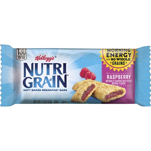 NUTRI-GRAIN SOFT BAKED BREAKFAST BARS, RASPBERRY, INDV WRAPPED 1.3 OZ BAR, 16/BOX