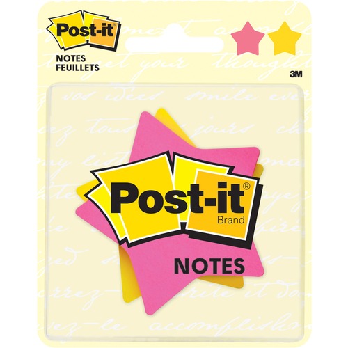 NOTE,POST-IT,3X3,STAR,2PK