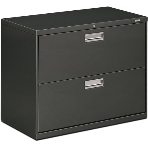600 SERIES TWO-DRAWER LATERAL FILE, 36W X 18D X 28H, CHARCOAL