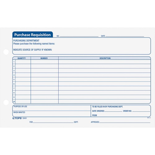 FORM,PURCHASE REQUISITION