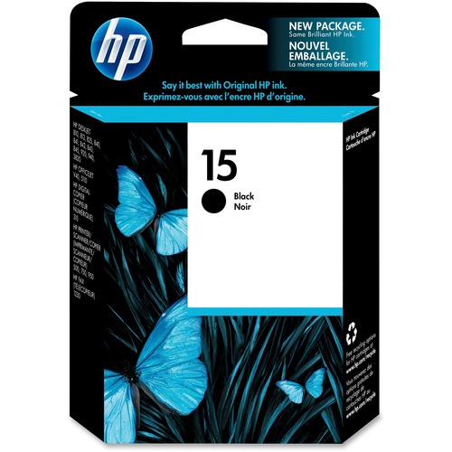 Hewlett-Packard  HP 15 Inkjet Print Cartridge, 500 Page Yield, Black