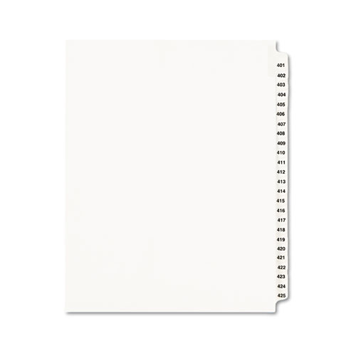 INDEX,LTR,#401-425,25,WHT