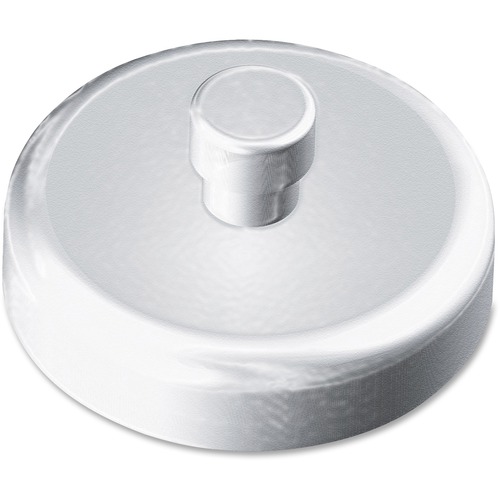MOUNTING MAGNETS FOR GLOVE AND TOWEL DISPENSERS, 1.5" DIAMETER, WHITE/SILVER, 4/PACK