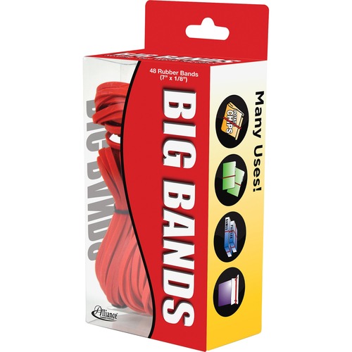 RUBBERBANDS,BIG,48/PK,RD