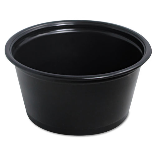 CONEX COMPLEMENTS POLYPROPYLENE PORTION/MEDICINE CUPS, 2 OZ, BLACK, 125/BAG, 20 BAGS/CARTON