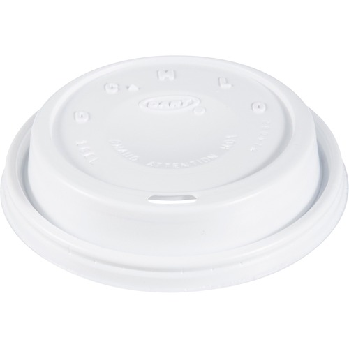 Cappuccino Dome Sipper Lids, Fits 12-24oz Cups, White, 1000/carton