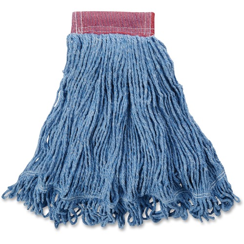 Super Stitch Blend Mop Head, Large, Cotton/synthetic, Blue, 6/carton