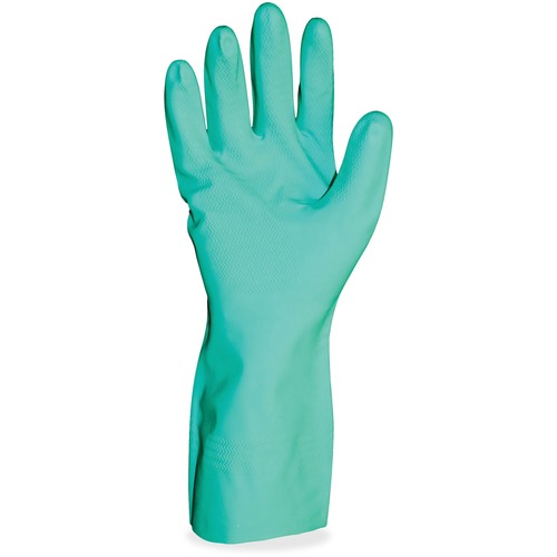 GLOVE,NITRILE,GRN,FLOCK,L