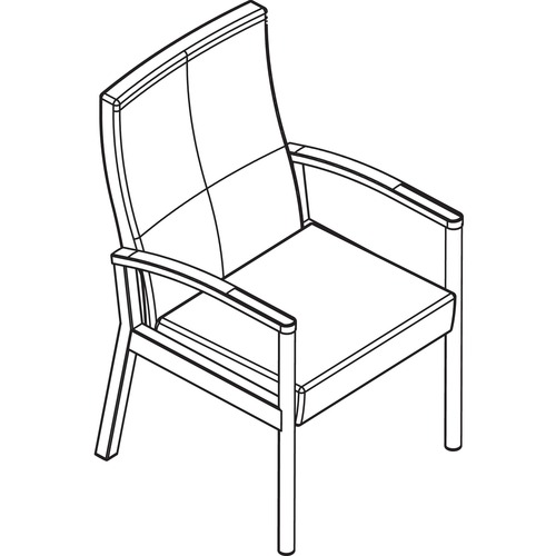 Groupe Lacasse  Chair, Mid-Back, Patient, 24"Wx25"Lx39"H, White