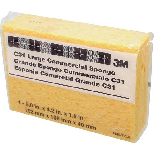 3M  Commercial Sponge, 6"x4-1/4"x1-5/8", 24/CT, Beige