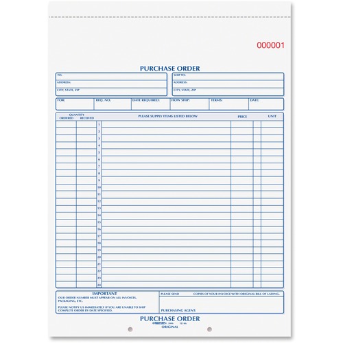 FORM,PURCHS ORDER,2-PT,VERT