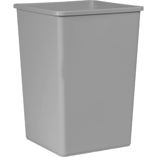 Rubbermaid Commercial Products  Waste Container, Square, Indoor/Outdoor, 35 Gallon, Gray