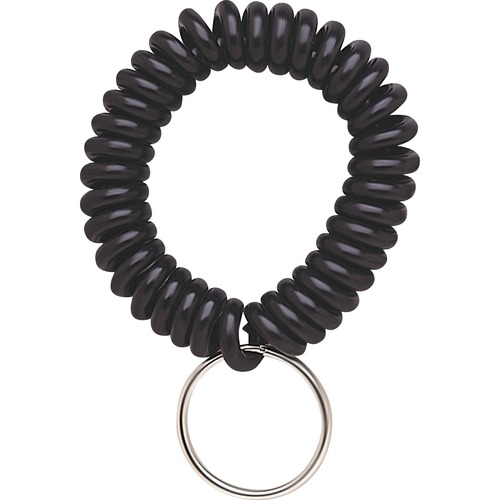 Wrist Coil With Key Ring, Black