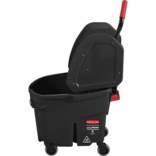 Rubbermaid Commercial Products  Exec Series Down Press Mop Bucket Combo, 35Qt, Black