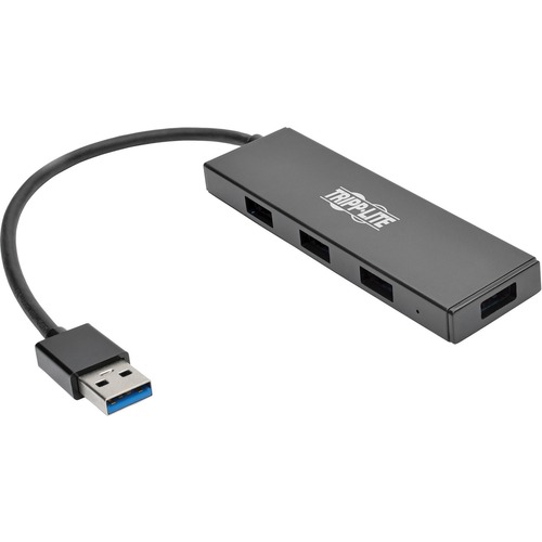 ULTRA-SLIM PORTABLE USB 3.0 SUPERSPEED HUB, 4 PORTS, BLACK