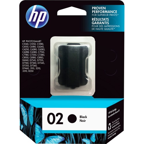 Hewlett-Packard  HP 02 Inkjet Cartridge, 660 Page Yield, Black