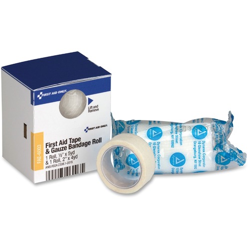 Smartcompliance First Aid Tape/gauze Roll Combo, 1/2"x5 Yd. Tape, 2"x4 Yd. Gauze