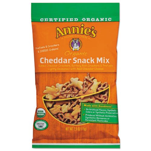 Organic Cheddar Snack Mix, 2.5 Oz Bag, 12/carton