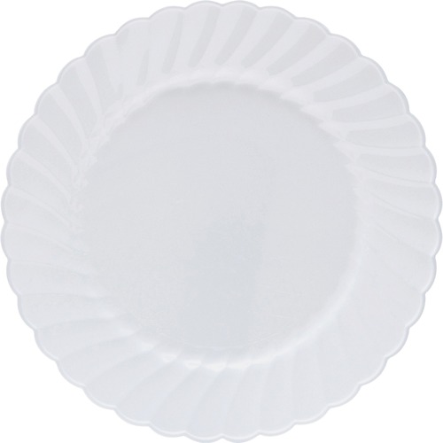 Classicware Plastic Plates, 6" Dia. White, 12/bag, 15 Bag/carton