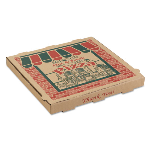 CORRUGATED PIZZA BOXES, 18 X 18, KRAFT, 50/CARTON