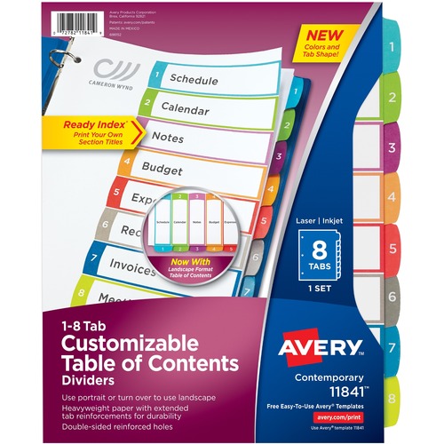 DIVIDER,RING,PPR,8/ST,AST