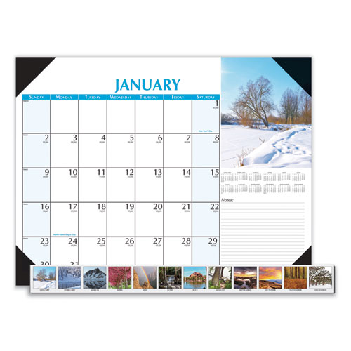 EARTHSCAPES SCENIC DESK PAD CALENDAR, 18.5 X 13, 2021