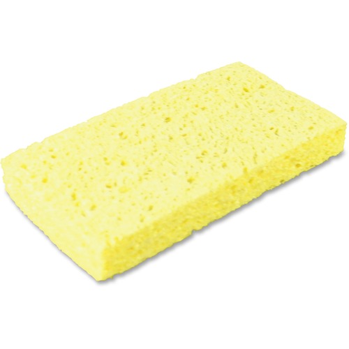 Impact Products  Cellulose Sponge, Small, 3-2/5"W x 6-1/4"L x 1"H, 6/PK, YW