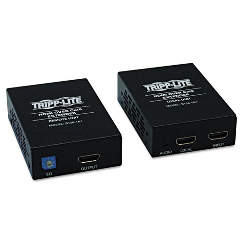 HDMI OVER CAT5/6 ACTIVE EXTENDER KIT, BOX-STYLE TRANSMITTER/RECEIVER, 150 FT