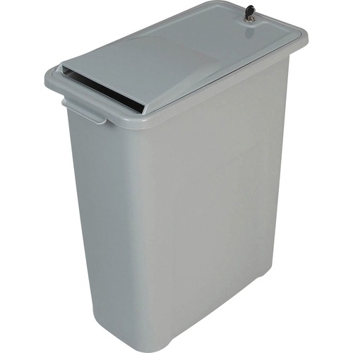 HSM  Bin, f/Shredding, Lockable, 11"x20"x24", Gray