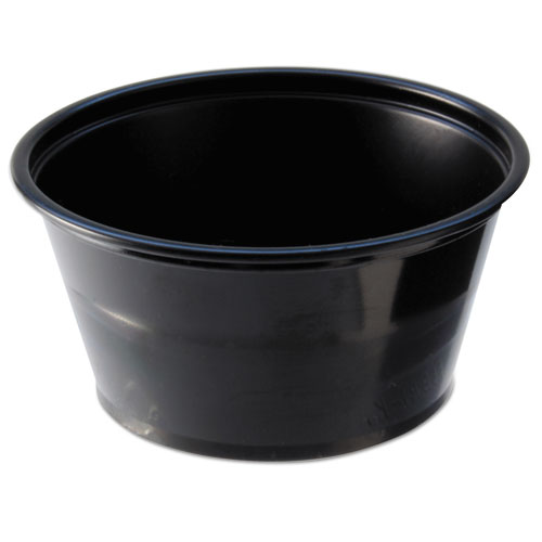 Portion Cups, 2oz, Black, 250/sleeve, 10 Sleeves/carton