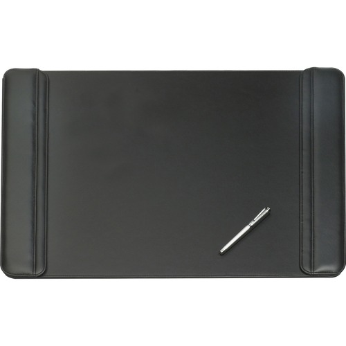 Sagamore Desk Pad W/flip-Open Side Panels, 38 X 24, Black