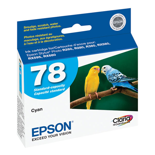Epson T078220 (Epson 78) Cyan OEM Inkjet Cartridge