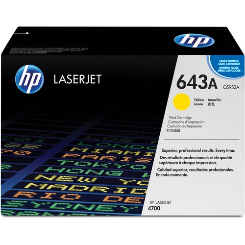 Hewlett-Packard  Print Cartridge, f/ HP 643A, 10000 Page Yield, Yellow